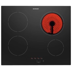 Silverline İkili Siyah Ankastre Set (3481 Flam Siyah Davlumbaz - VC8210B01 Elektrikli Ocak)