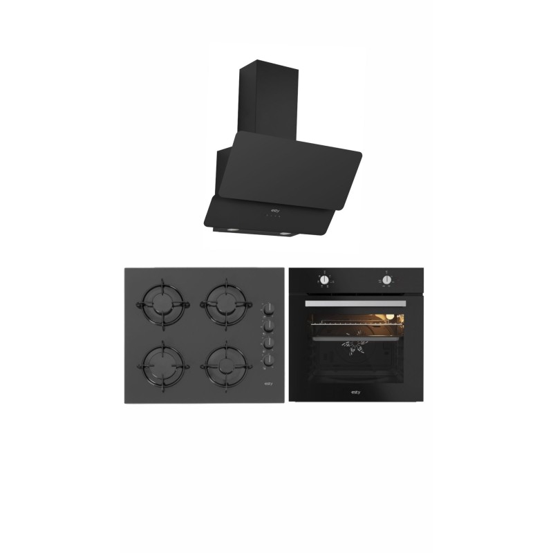 Esty Siyah Ankastre Set (3471 - ACO5335B01 - AEF6601B03 )